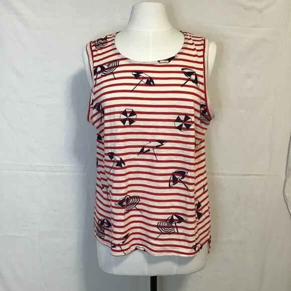 Anthropologie W5 Sleeveless Fisherman Core Striped Top Size XL - Picture 1 of 8